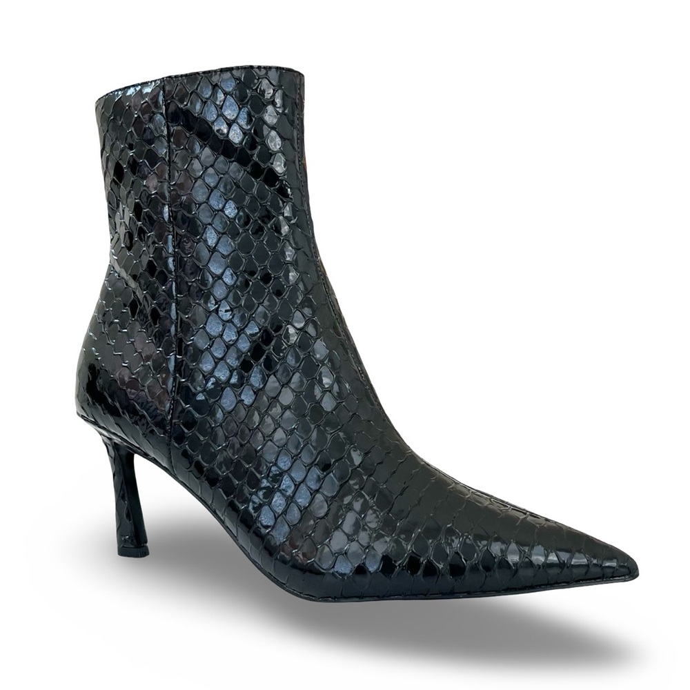 NEW Steve Madden Leena Pointed Toe Ankle Bootie Black 8.5 - Picture 2 of 9